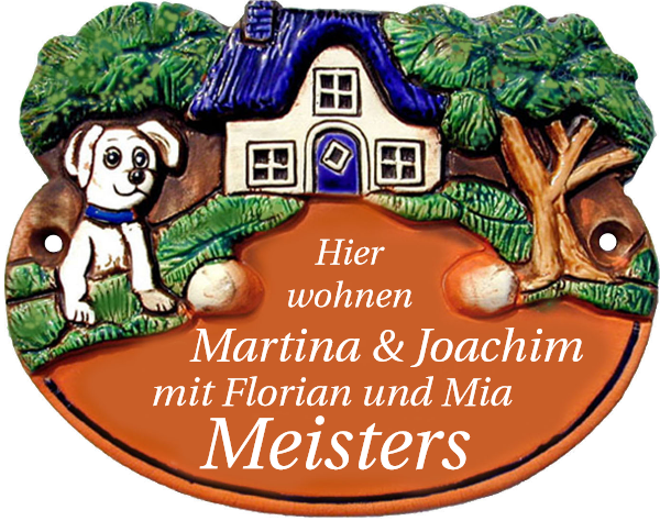 Türschild Landhaus Stil Hund