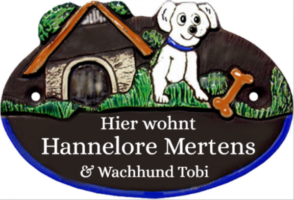 Türschild Landhaus Stil Hund