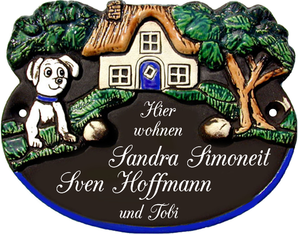 Türschild Landhaus Stil Hund