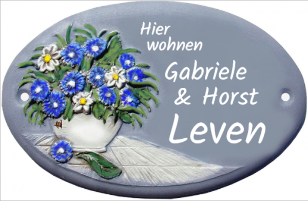 Türschild Klassik Art Blumen 364