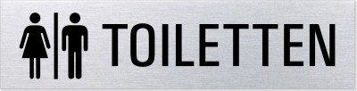 Hinweisschild Edelstahl "Toiletten"