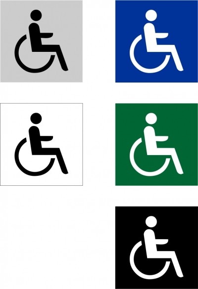 Hinweisschild "Behindert" Quadrat