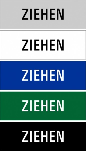 Hinweisschild "Ziehen"