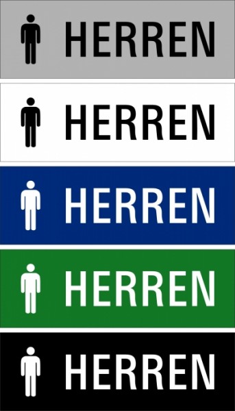 Hinweisschild "WC Herren"